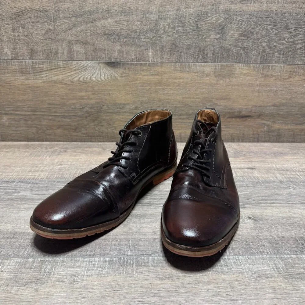 Steve Madden Brown Leather Chukka Boots Men's Size 12